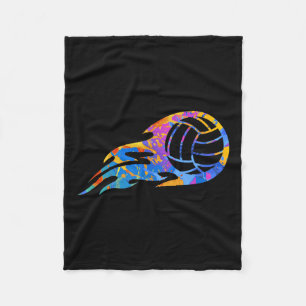 Colourful Sport Volleyball Graphic - Volleyballer Fleece Blanket