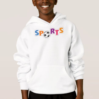 Colourful Sports text design with a soccer ball