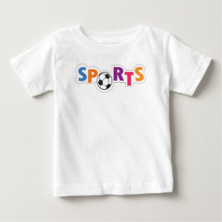 Colourful Sports text design with a soccer ball Baby T-Shirt