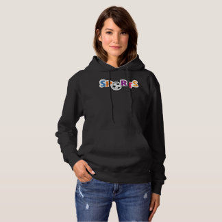 Colourful Sports text design with a soccer ball Hoodie