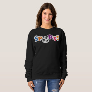 Colourful Sports text design with a soccer ball Sweatshirt