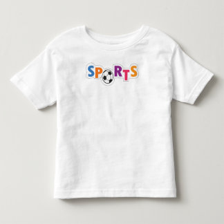 Colourful Sports text design with a soccer ball Toddler T-Shirt
