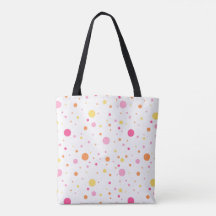 Colourful spots shopping bag