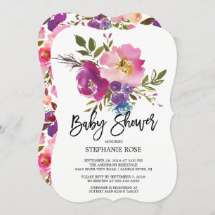 Colourful Spring Bouquet Baby Shower Invitation