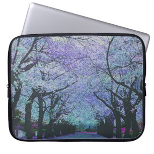 Colourful Spring Cherry Tree Blossom Landscape Laptop Sleeve