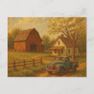 Colourful spring/Easter vintage patchwork quilt Holiday Postcard