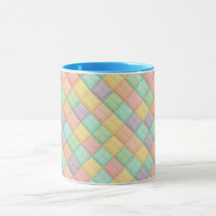 Colourful spring/Easter vintage patchwork quilt  Mug