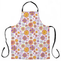 Colourful Spring Floral All-Over Print Apron