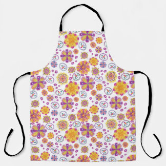 Colourful Spring Floral All-Over Print Apron