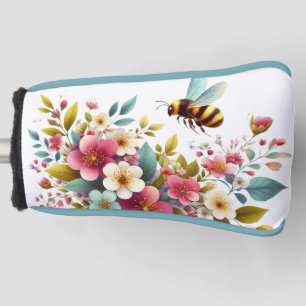 Colourful, Spring/Floral bee Golf Head Cover