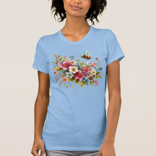 Colourful, Spring/Floral bee T-Shirt