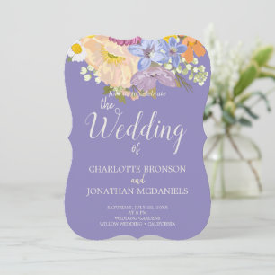 Colourful Spring Floral Garden Wedding Invitation