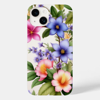 Colourful Spring Floral Pattern Elegant Flower Art Case-Mate iPhone 14 Case
