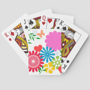 Colourful Spring Floral Playing Cards