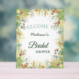 Colourful Spring Flower Wildflower Botanical Flowe Acrylic Sign