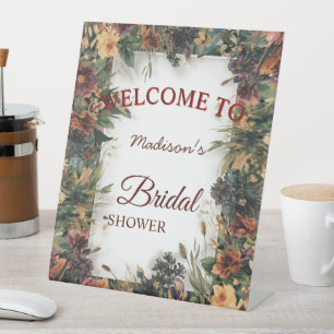 Colourful Spring Flower Wildflower Botanical Flowe Pedestal Sign