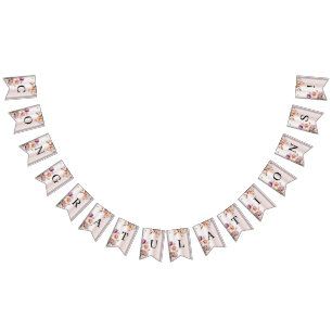 Colourful Spring Flowers Bunting Flag