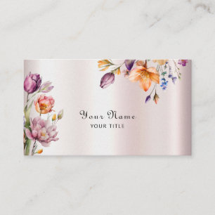 Colourful Spring Flowers Business Card