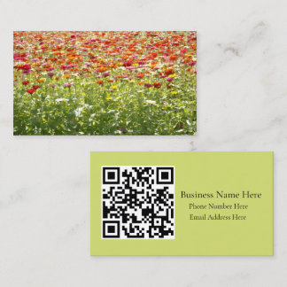 Colourful Spring Flowers Business Card