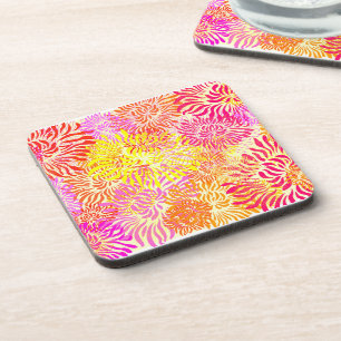 Colourful Spring Flowers Coaster