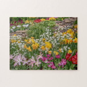 Colourful Spring Flowers in full bloom Jigsaw Puzzle