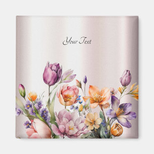 Colourful Spring Flowers Magnet