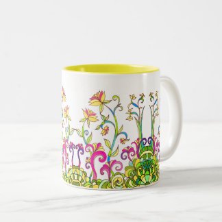 Colourful Spring Flowers Mug by Leslie Clair Bures