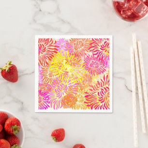 Colourful Spring Flowers Napkin