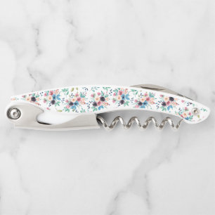Colourful spring flowers patter corkscrew