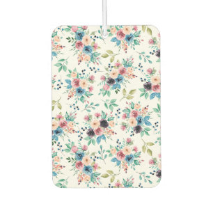 Colourful spring flowers pattern car air freshener