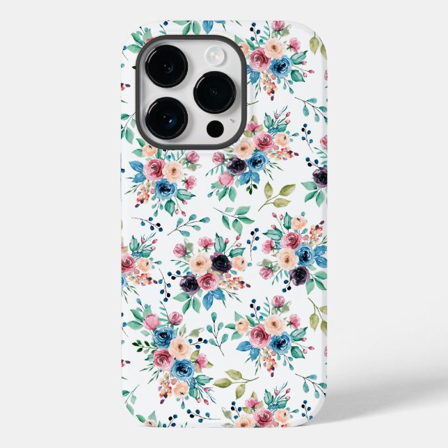 Colourful spring flowers pattern Case-Mate iPhone case (Back)