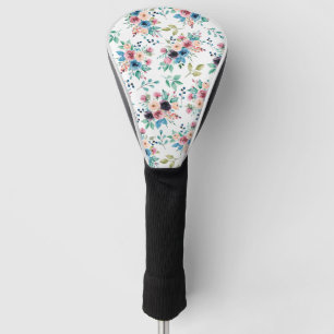 Colourful spring flowers pattern golf head cover