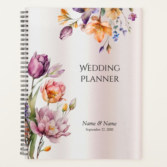 Colourful Spring Flowers Planner (Front)