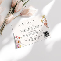  Colourful Spring Flowers QR Code Details Wedding