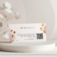  Colourful Spring Flowers QR Code Details Wedding