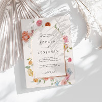 Colourful Spring Flowers Rose Gold Wedding Arch