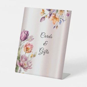 Colourful Spring Flowers Tabletop Signs