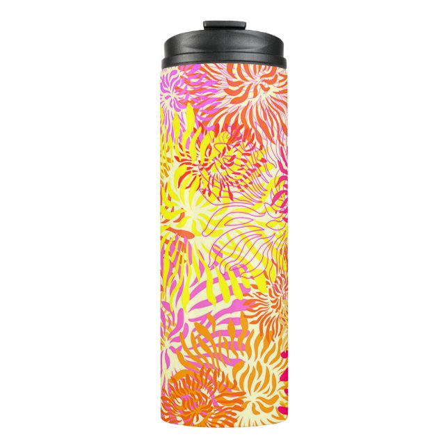 Colourful Spring Flowers Thermal Tumbler (Front)