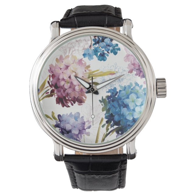 Colourful Spring Flowers Watch (Front)