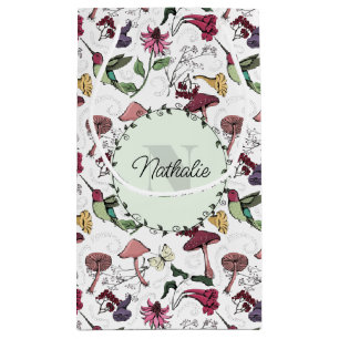 Colourful Spring Garden Hummingbird Floral Small Gift Bag