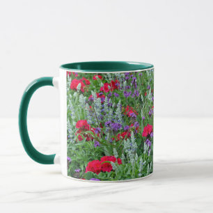 Colourful spring garden mug
