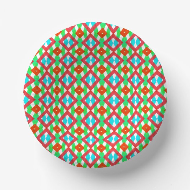 Colourful spring paper plate (Front)