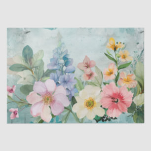 Colourful Spring Vintage Floral Tissue Paper