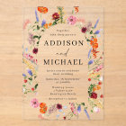 Colourful Spring Watercolor Wildflowers Wedding