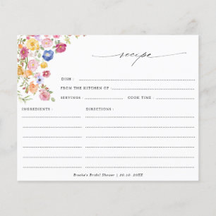 Colourful Spring Wildflower  Bridal Shower Recipe