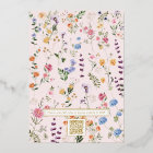 Colourful Spring Wildflower Garden QR Code Wedding