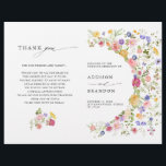 Colourful Spring Wildflower Meadow Garden Program<br><div class="desc">Make your wedding day unforgettable with our beautifully crafted, floral wedding program. The delicate pastel flower wreath brings a romantic, garden-inspired touch to your celebration. Personalise the card with your own text, and easily adjust the font style, colour, and layout to suit your taste by clicking the 'Customise Further' button....</div>