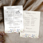 Colourful Spring Wildflower Meadow Garden  Program Invitation<br><div class="desc">Capture the beauty of nature on your special day with our exquisite wildflower watercolor best day ever wedding program. Elegant, unique, and blooming with love. Use the text fields to personalise your design with your own wording and details. If you want to change the font style, colour or text placement,...</div>