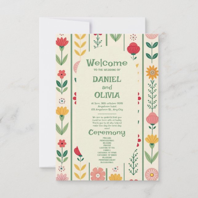 Colourful Spring Wildflower Meadow Garden Programs (Front)