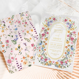 Colourful Spring Wildflower Meadow Garden Wedding